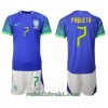 Brasil Lucas Paqueta 7 Borte VM 2022 - Barn Draktsett